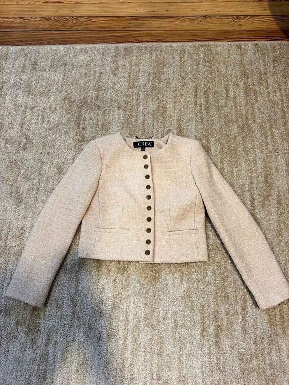 J.Crew Wool Blend Blazer in Cream Size Medium Like New